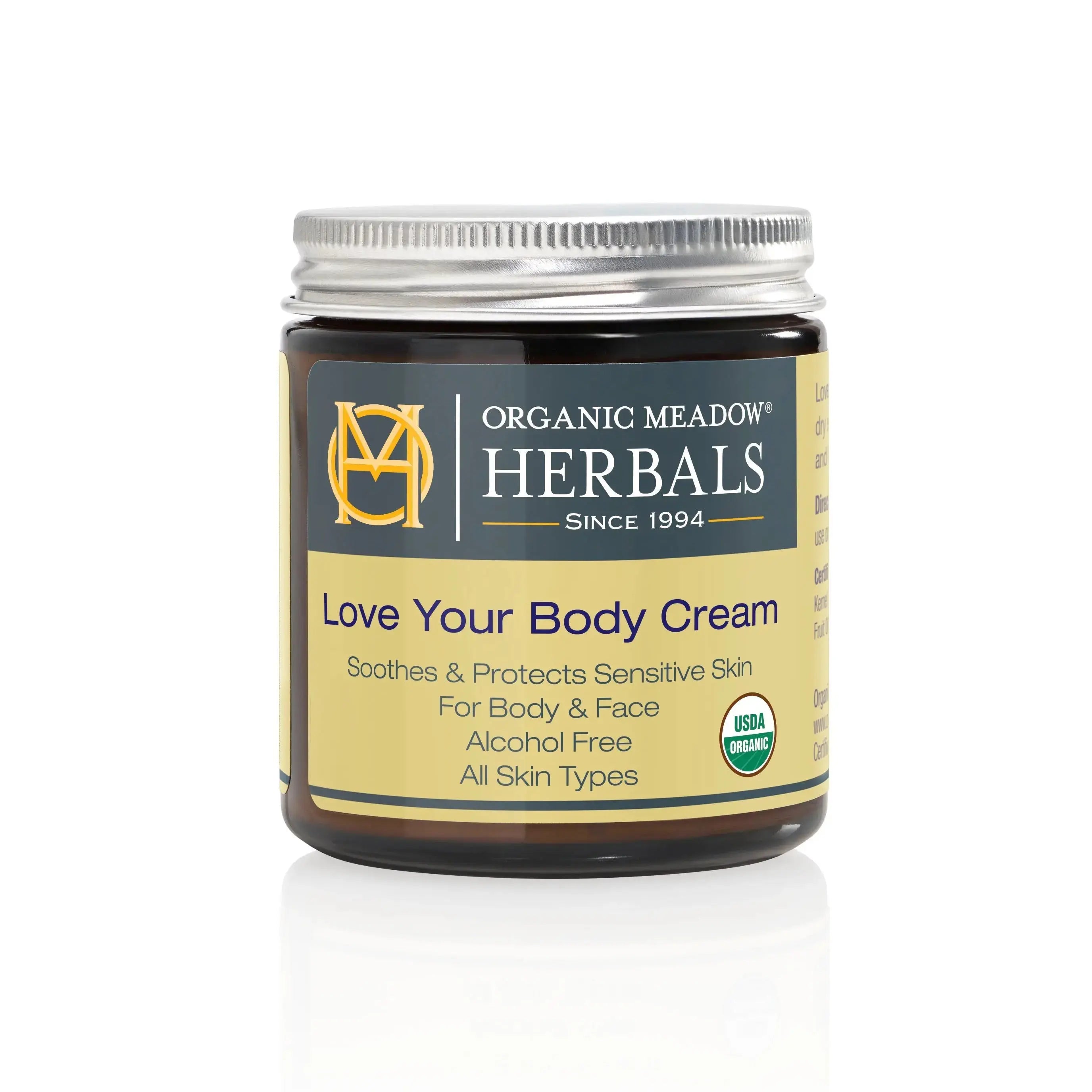 Love Your Body Cream - USDA Organic Rich Body Moisturizer Organic Meadow Herbals