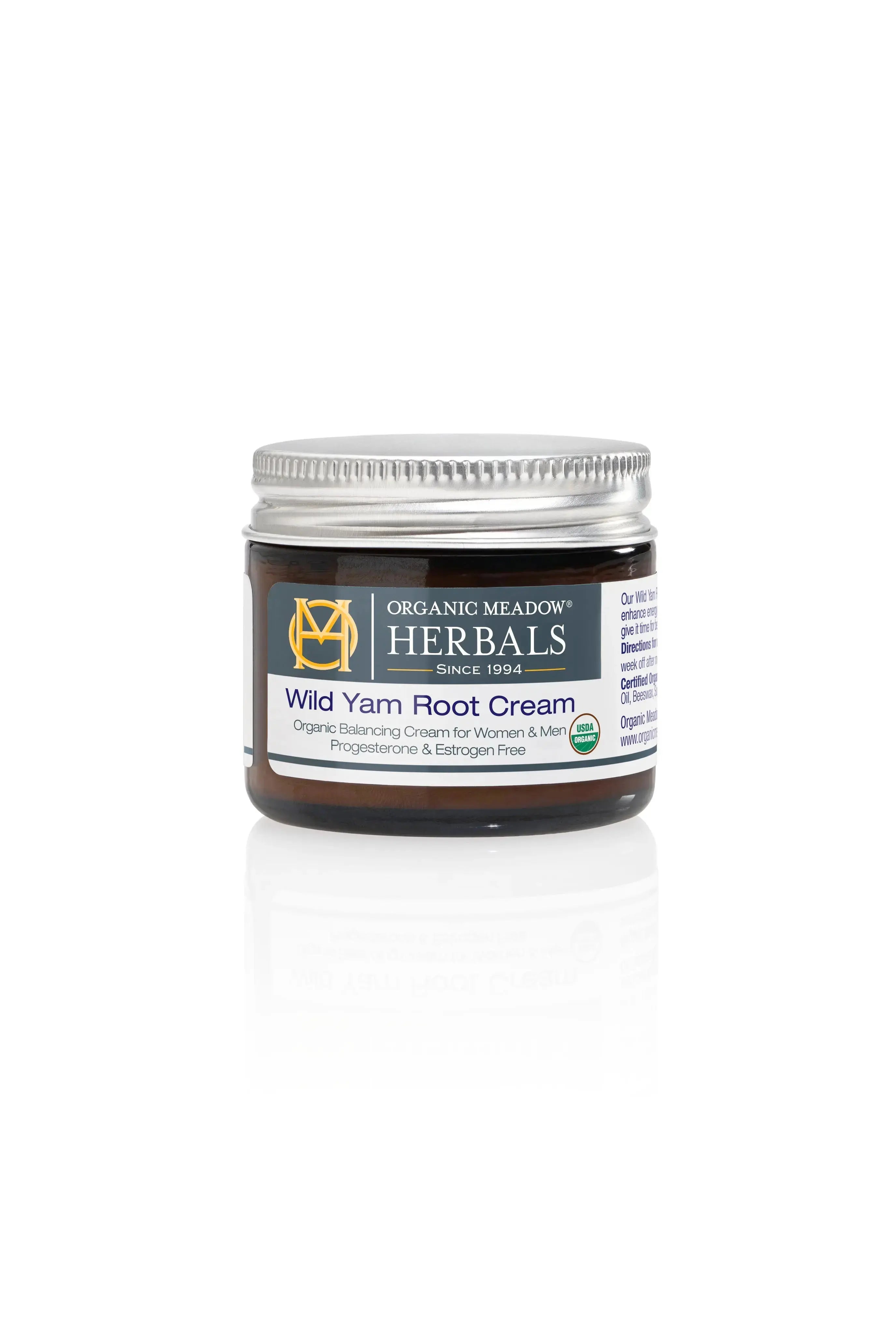 Organic Wild Yam Root Cream Organic Meadow Herbals