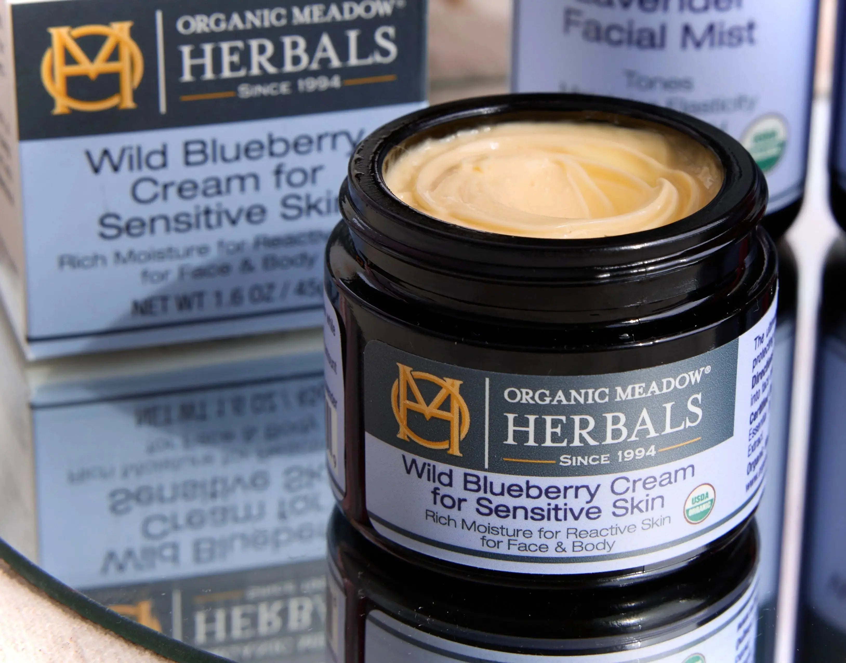 Organic Wild Blueberry Cream for Sensitive skin Organic Meadow Herbals