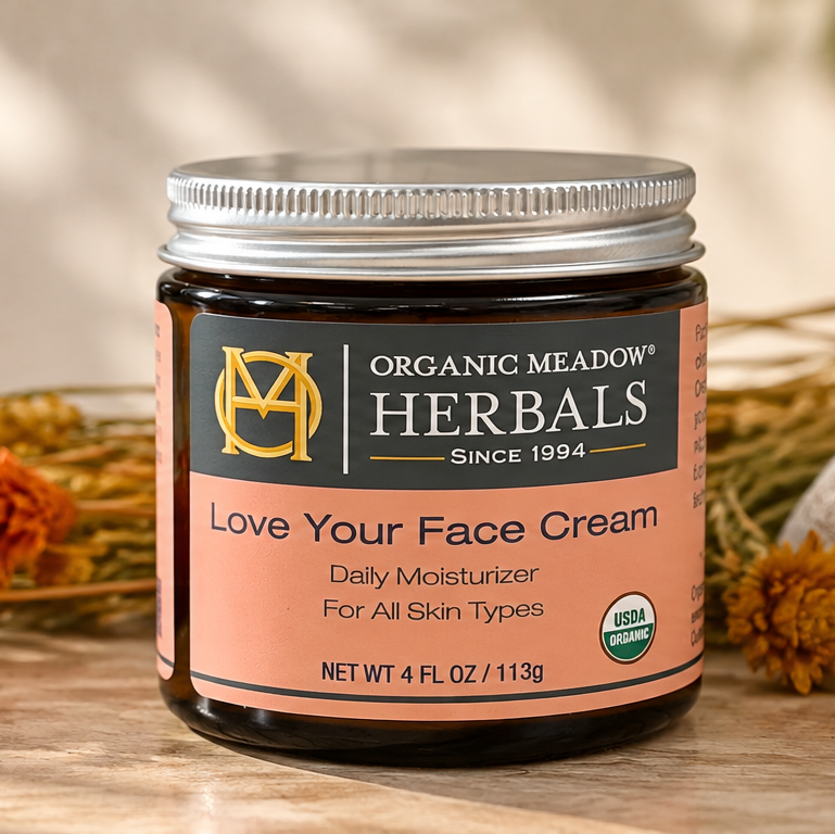 Love Your Face Cream - USDA Certified Organic Face Moisturizer Organic Meadow Herbals
