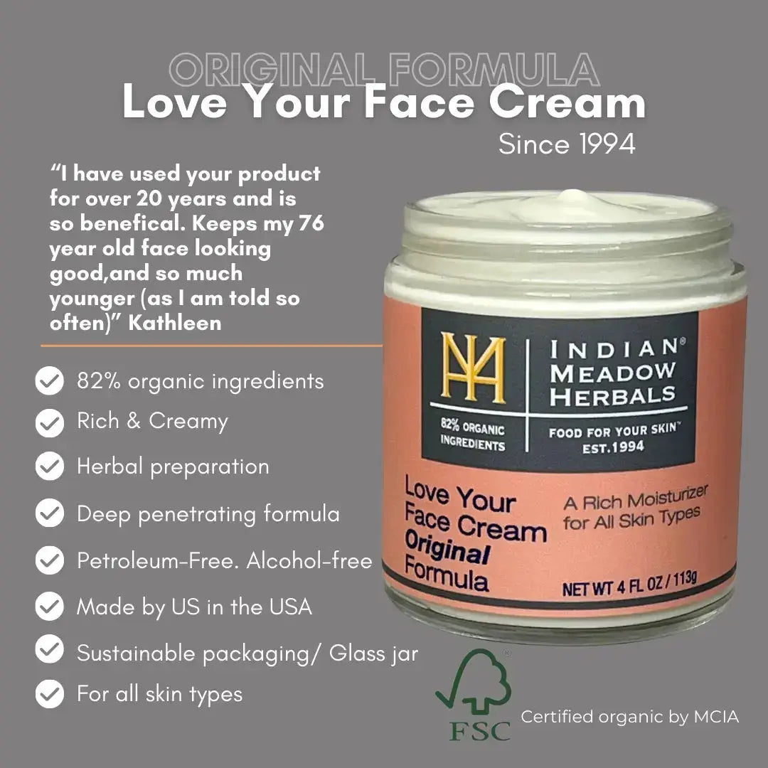 Love Your Face Cream 4oz Organic Meadow Herbals