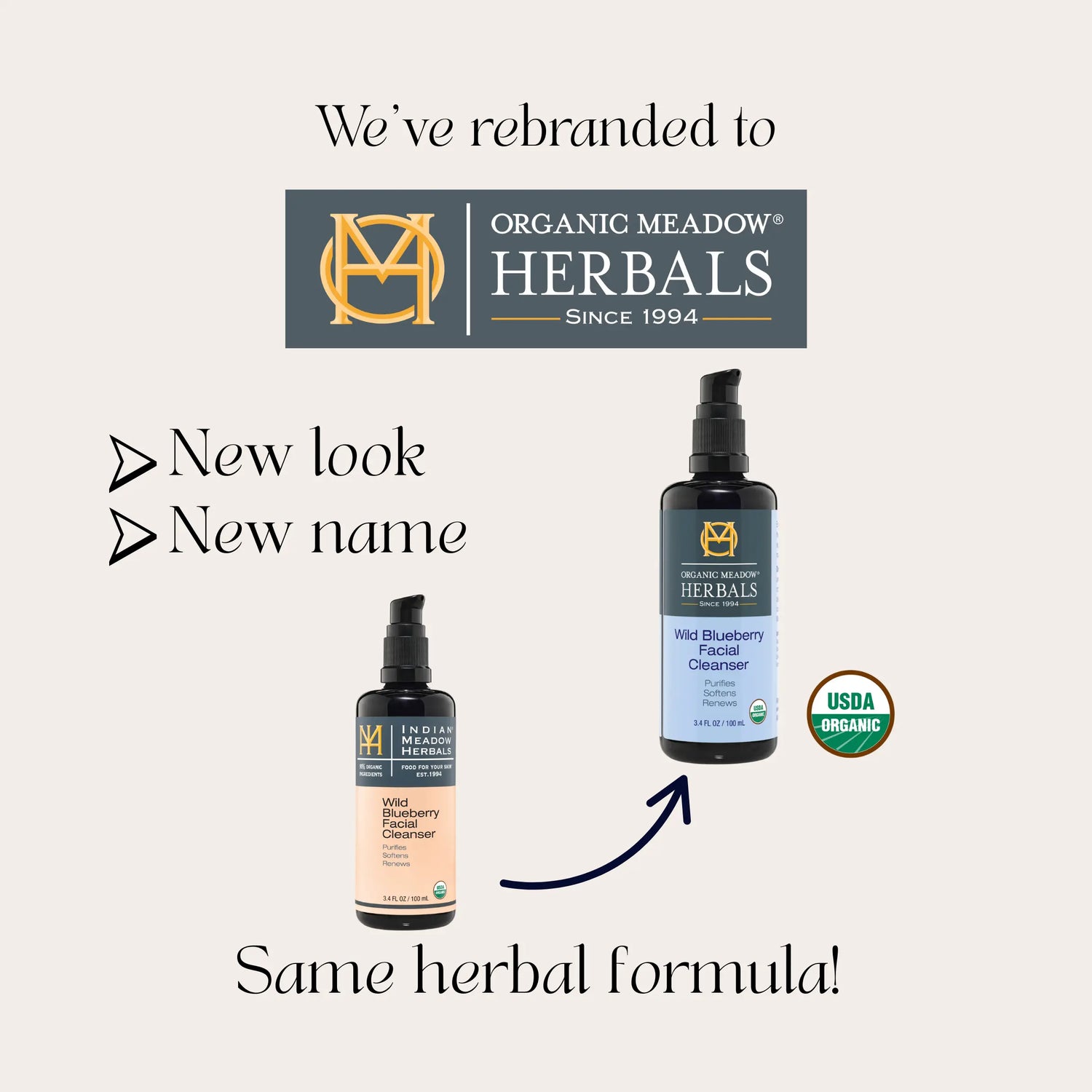 Wild Blueberry Facial Cleanser Organic Meadow Herbals