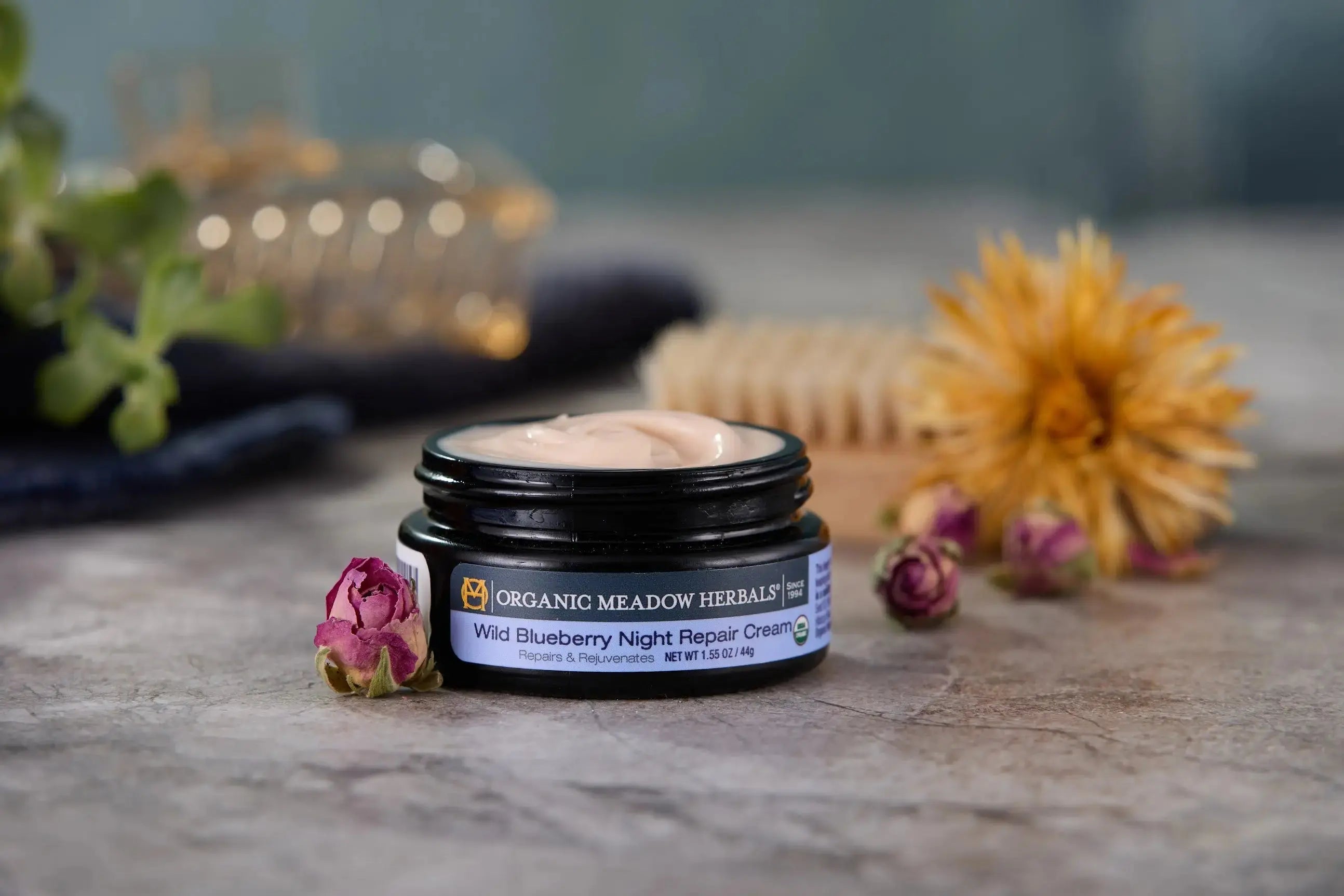 Wild Blueberry Night Repair Cream Organic Meadow Herbals