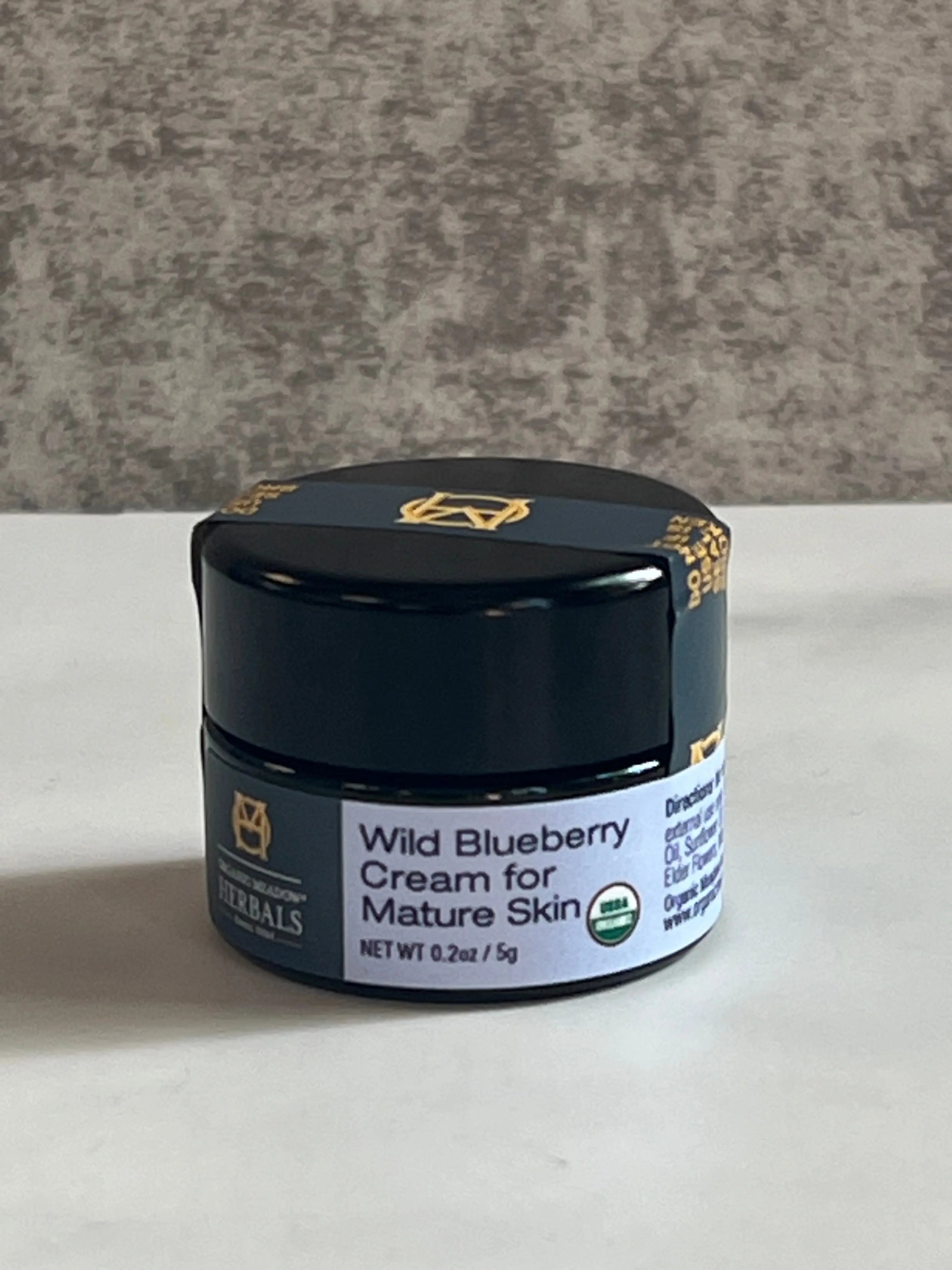 Travel size Wild Blueberry Cream for Mature Skin 0.2oz Organic Meadow Herbals
