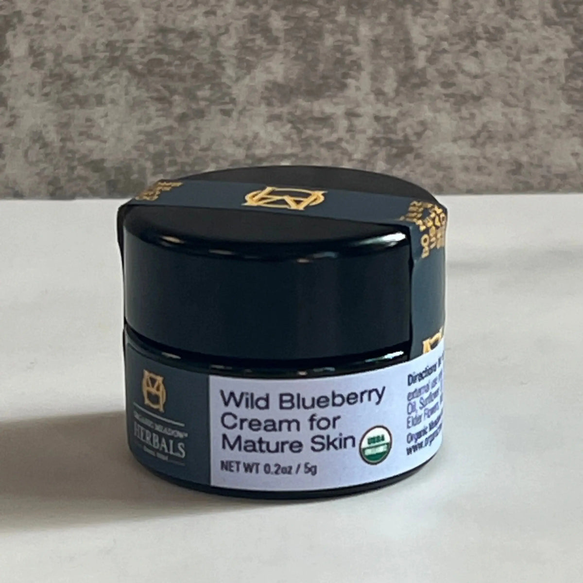 Travel size Wild Blueberry Cream for Mature Skin 0.2oz Organic Meadow Herbals