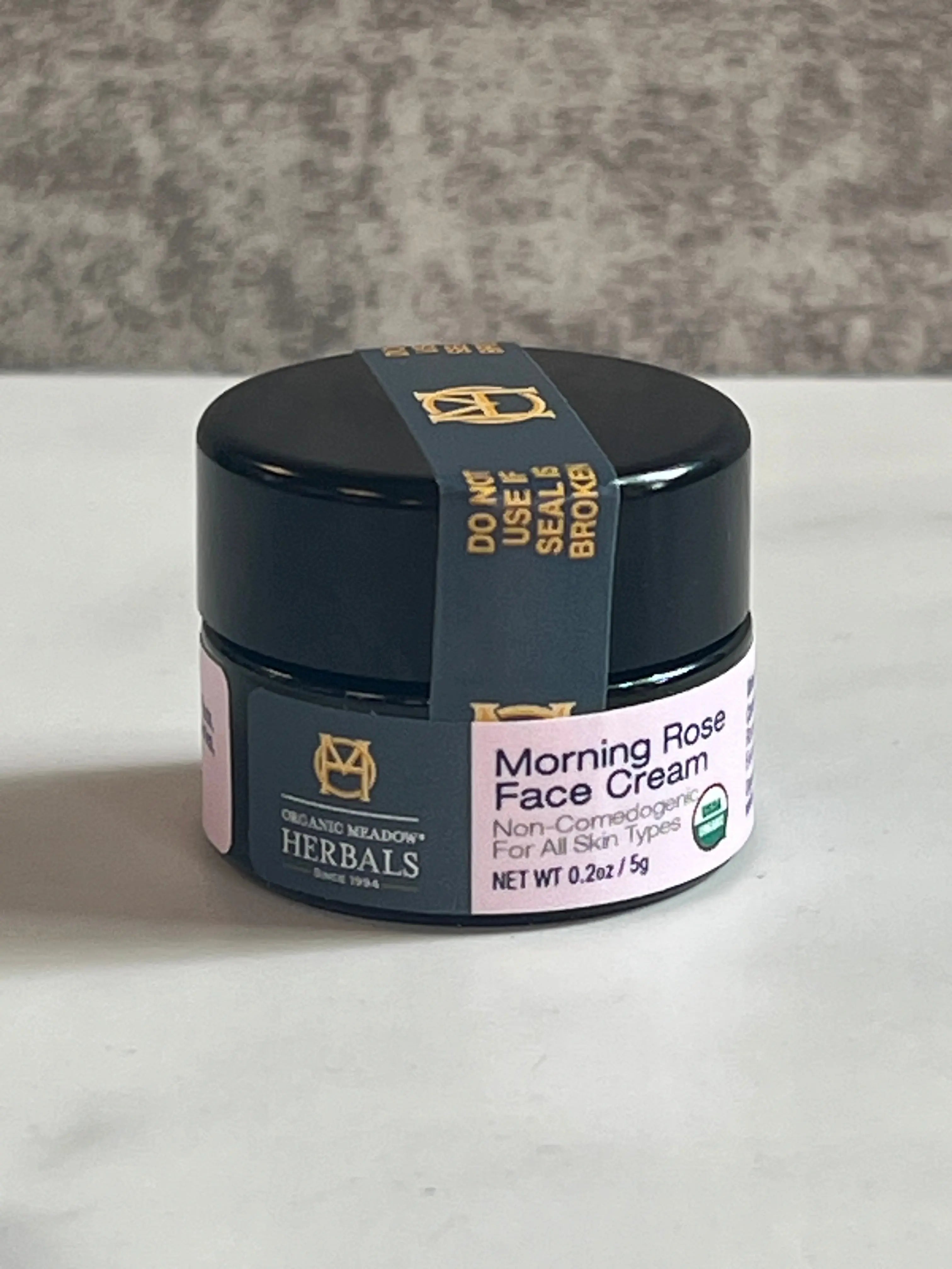 Travel size Morning Rose Face Cream 0.2oz Organic Meadow Herbals
