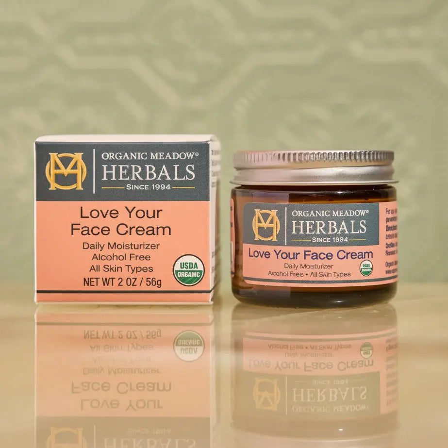 Love Your Face Cream - Daily Moisturizer for Dry Skin Organic Meadow Herbals