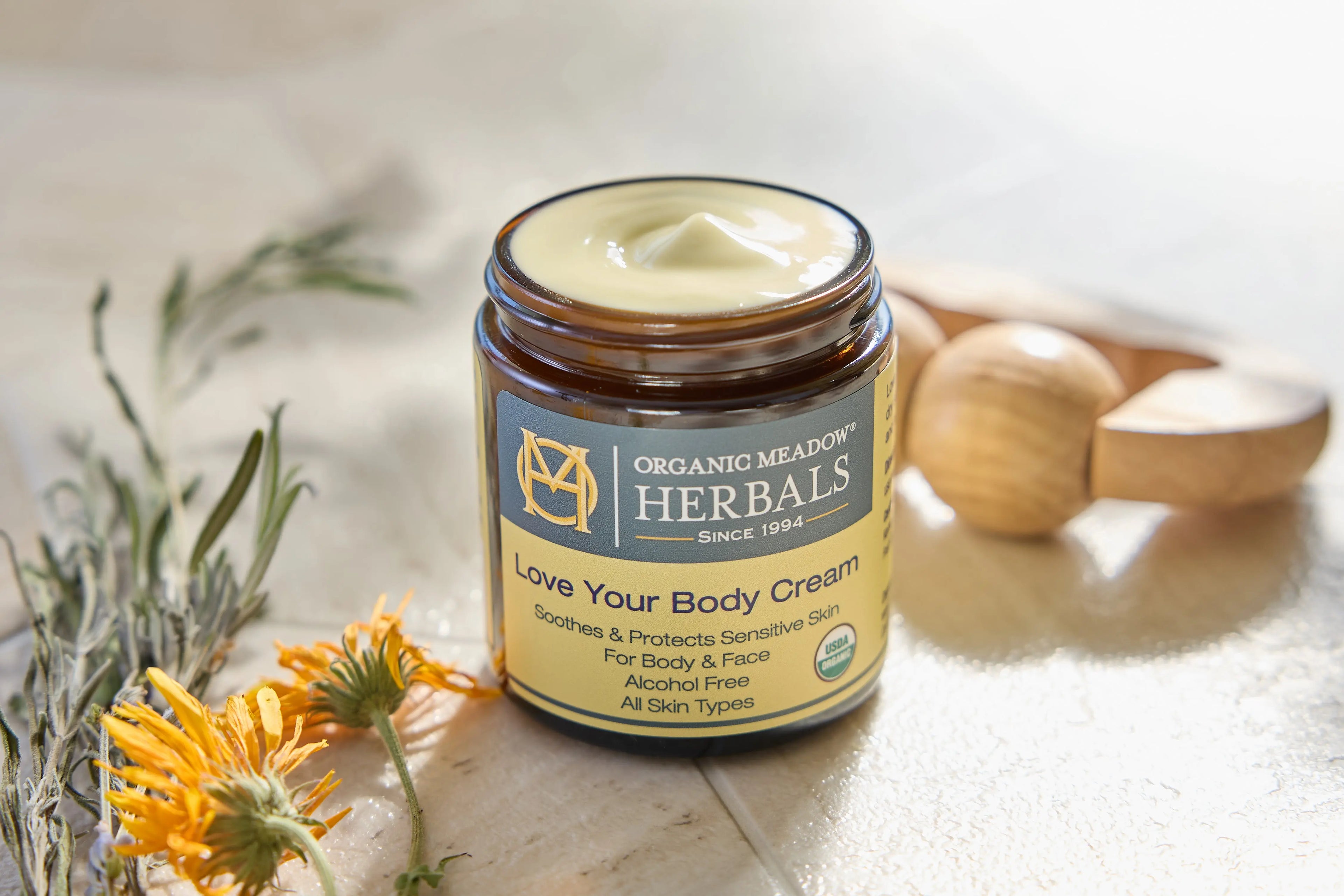 USDA Organic Love Your Body Cream Organic Meadow Herbals