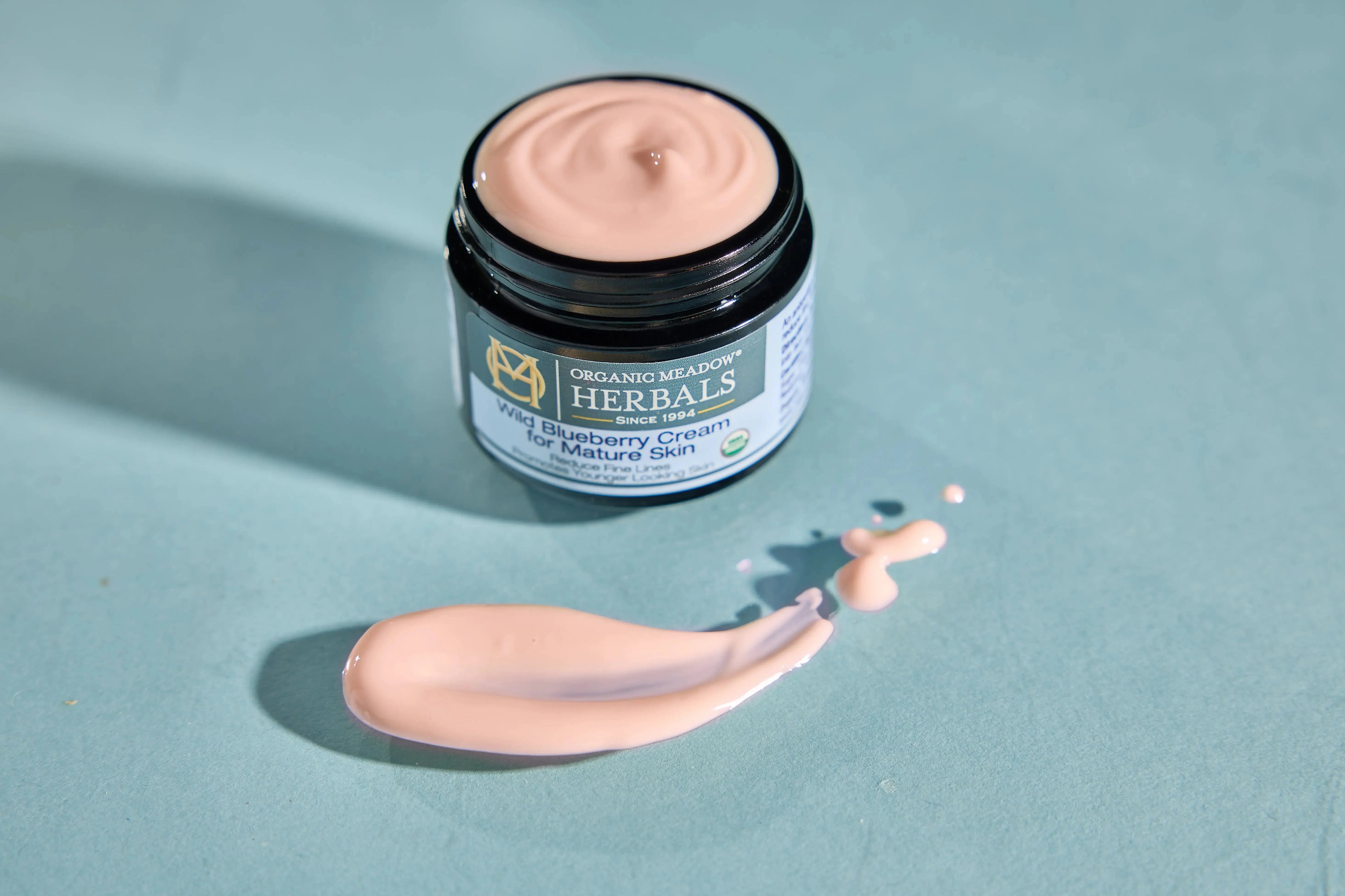 Organic Wild Blueberry Cream for Mature Skin - Revitalizing, Hydrating, Anti-Aging Moisturizer Organic Meadow Herbals