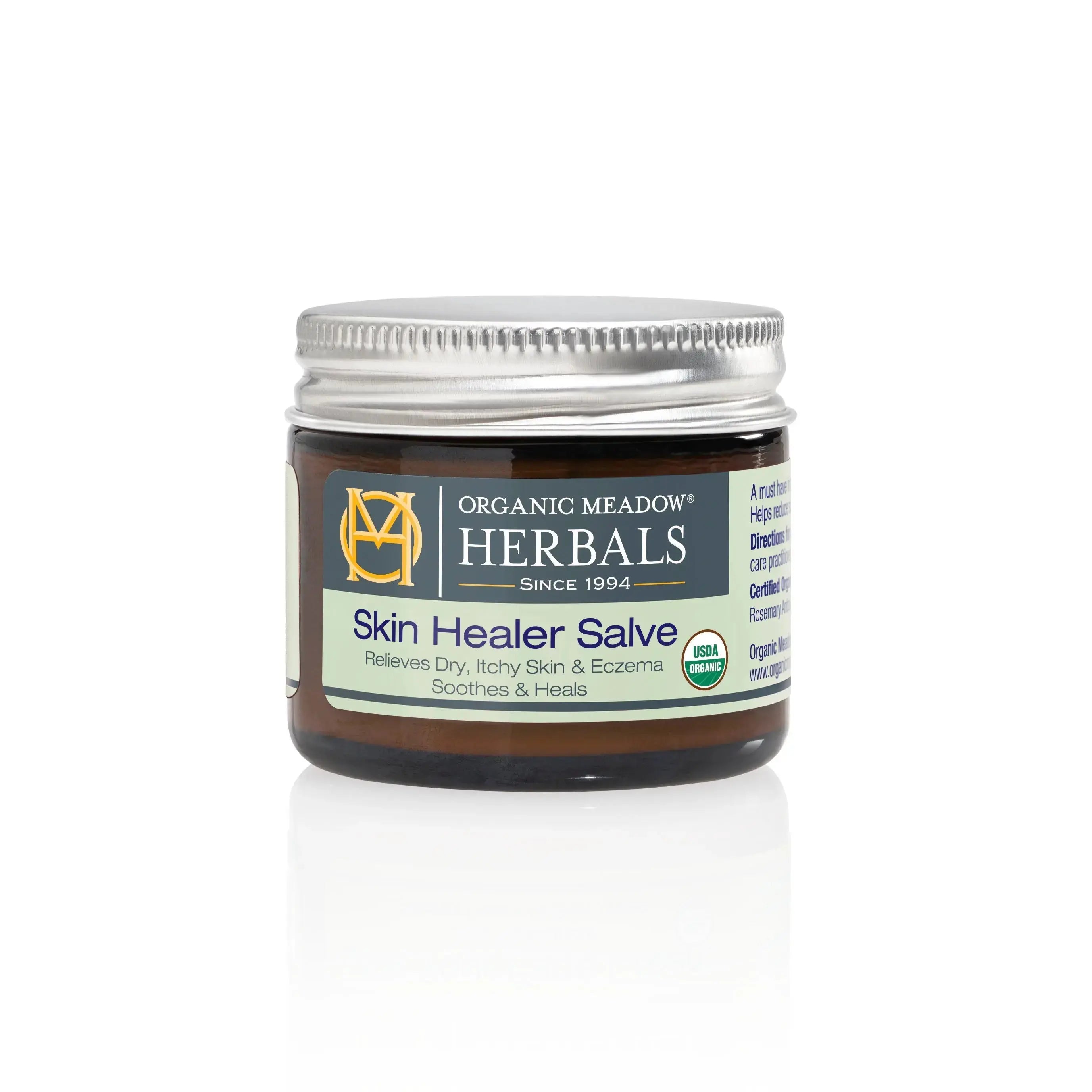 USDA Certified Organic Skin Healer Salve - Medicinal Salve for Cuts, Burns & Eczema Organic Meadow Herbals