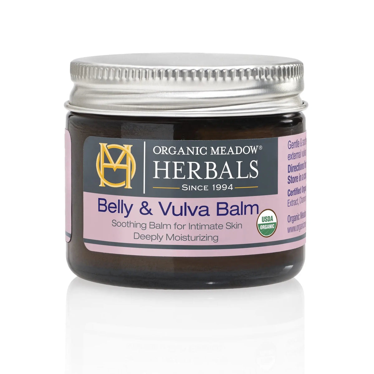 Organic Belly and Vulva Balm - Natural Moisturizer Organic Meadow Herbals