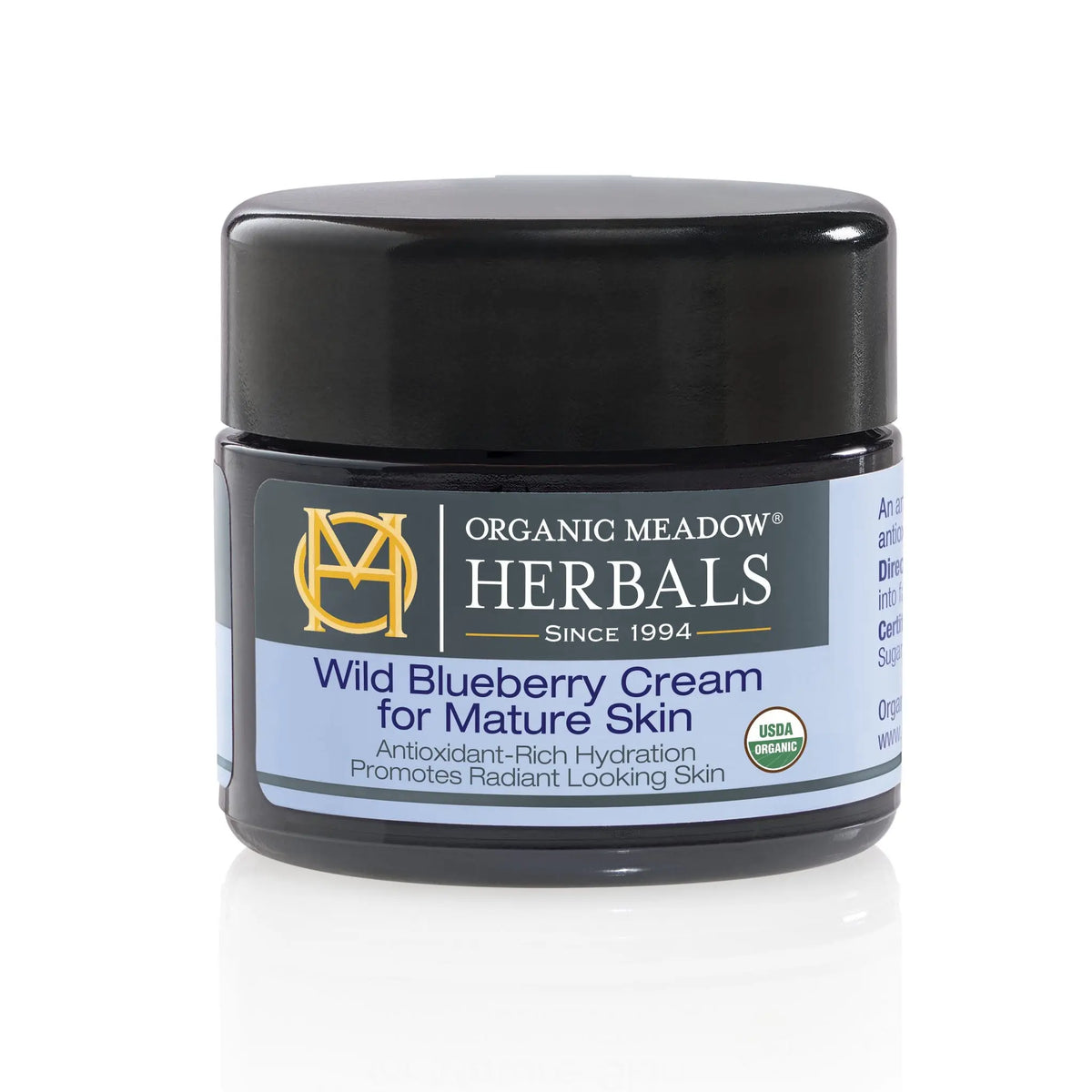 Organic Wild Blueberry Cream for Mature Skin - Revitalizing, Hydrating, Anti-Aging Moisturizer Organic Meadow Herbals