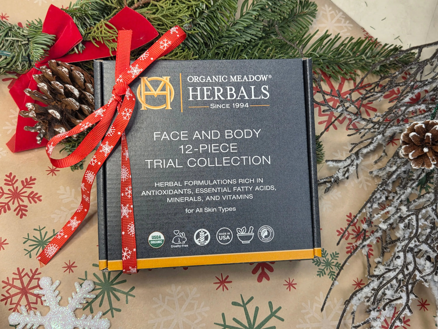 Face &amp; Body Trial Size 12-Piece Collection Indian Meadow Herbals