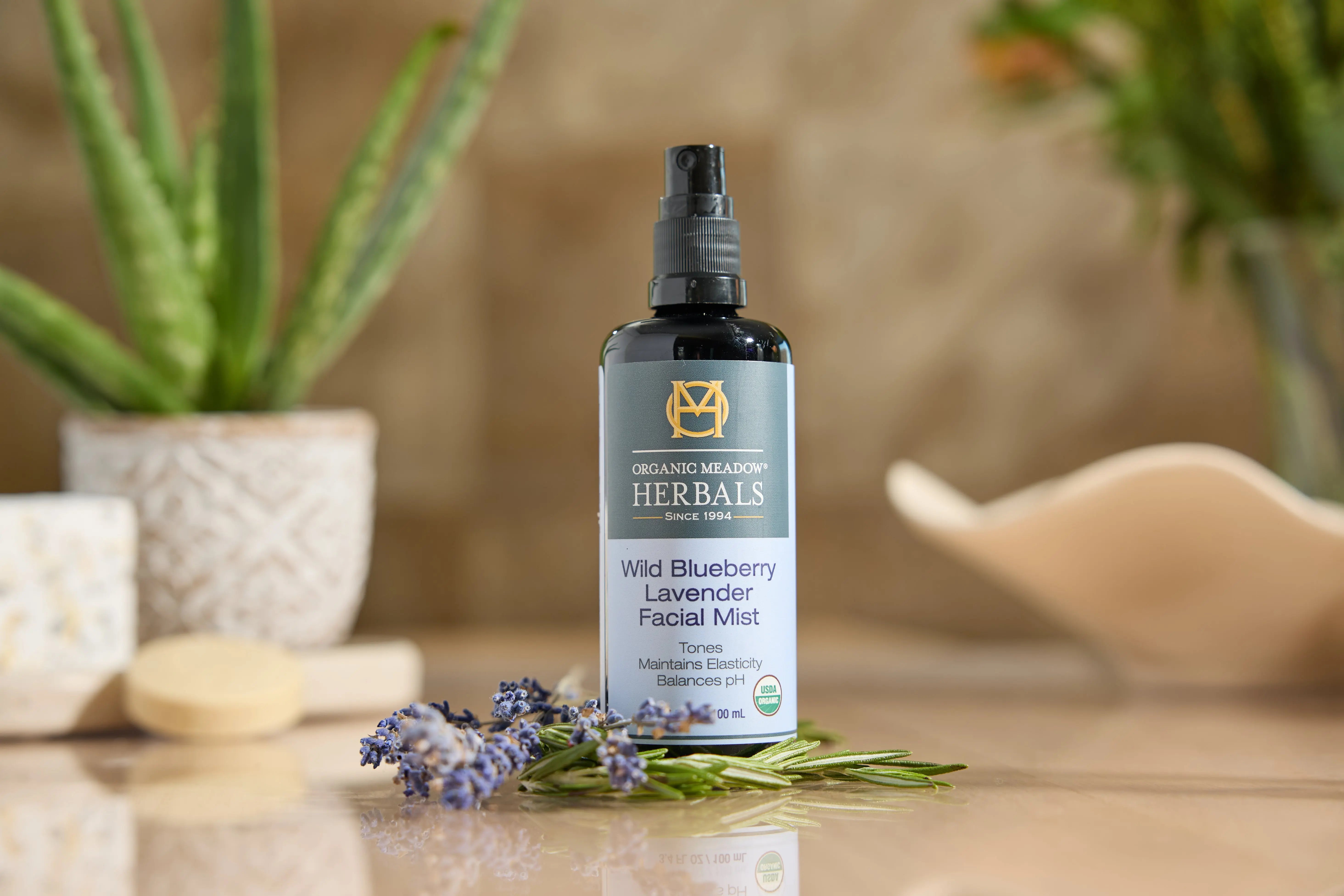 USDA Certified Organic Wild Blueberry Lavender Facial Mist