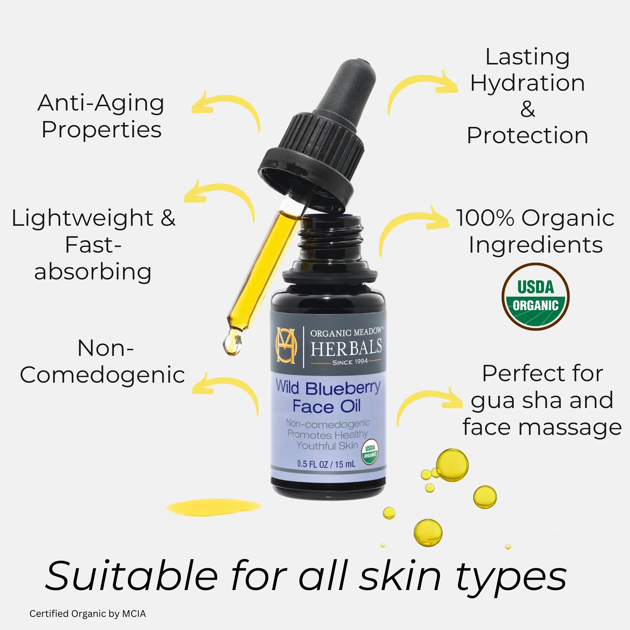 Organic Wild Blueberry Face Oil Organic Meadow Herbals