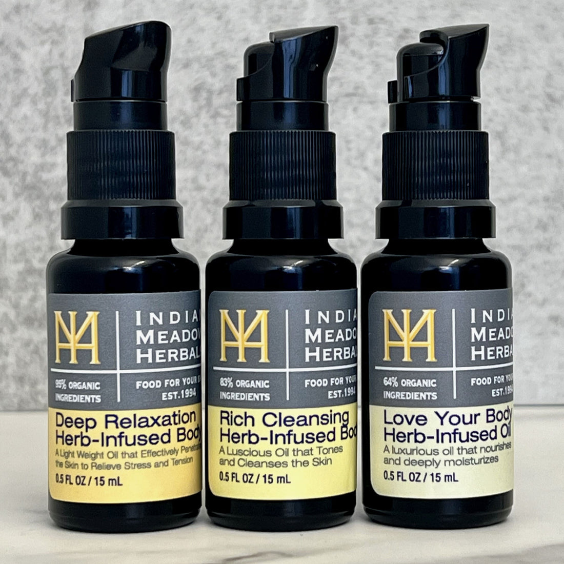 Herb-Infused Body Oils Travel Size 3-Pack