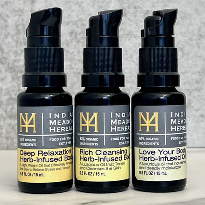 Herb-Infused Body Oils Travel Size 3-Pack