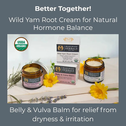 Organic Wild Yam Root Cream Indian Meadow Herbals