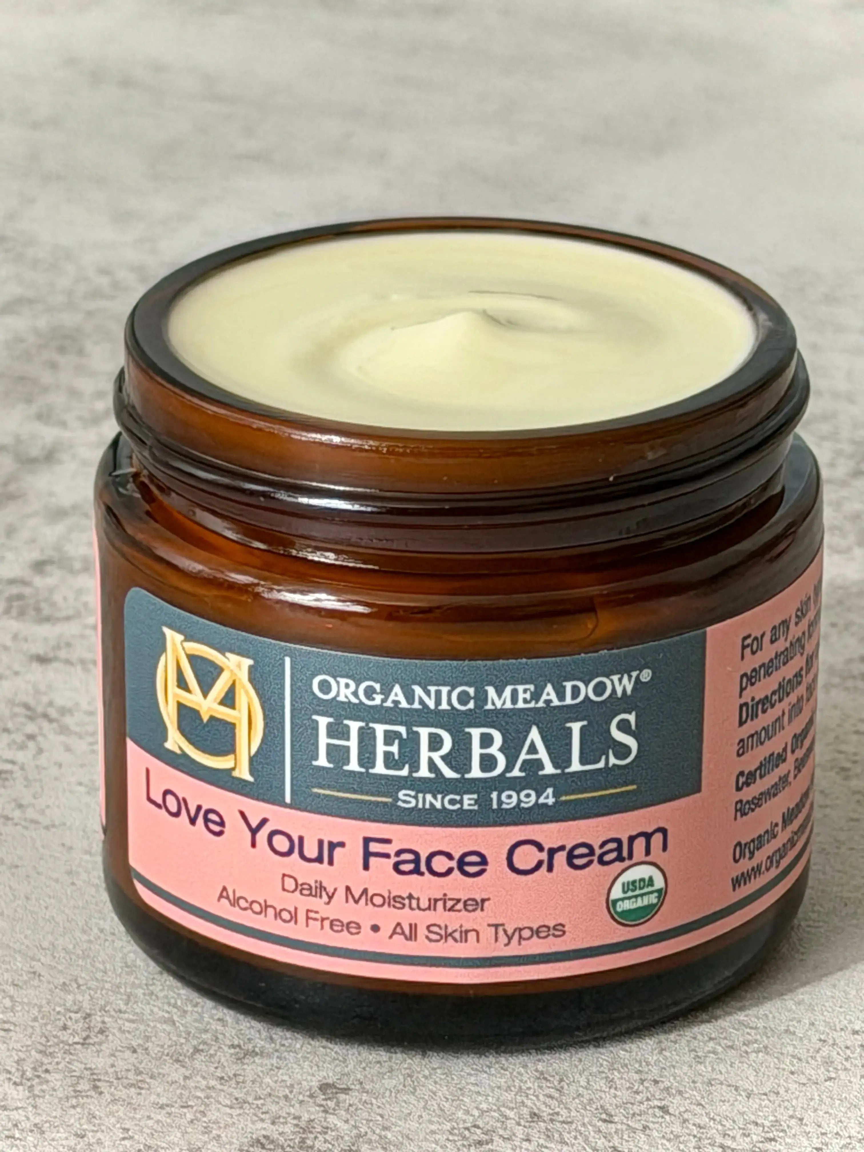 Love Your Face Cream - Daily Moisturizer for Dry Skin Organic Meadow Herbals
