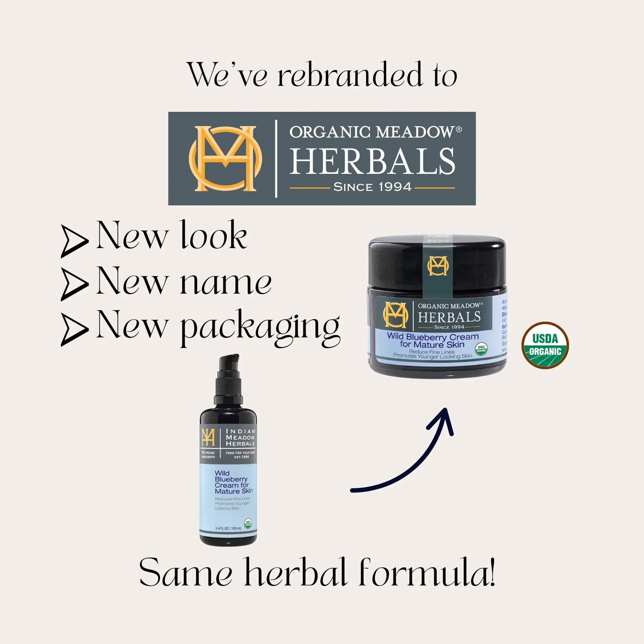 Wild Blueberry Cream for Mature Skin Organic Meadow Herbals
