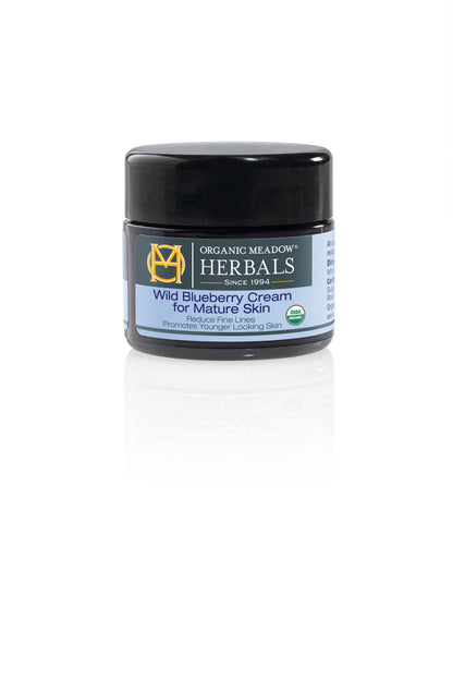 Organic Wild Blueberry Cream for Mature Skin - Revitalizing, Hydrating, Anti-Aging Moisturizer