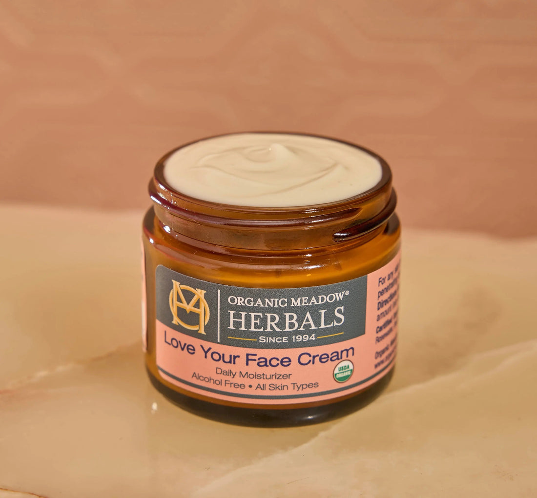 Love Your Face Cream - Daily Moisturizer for Dry Skin Organic Meadow Herbals