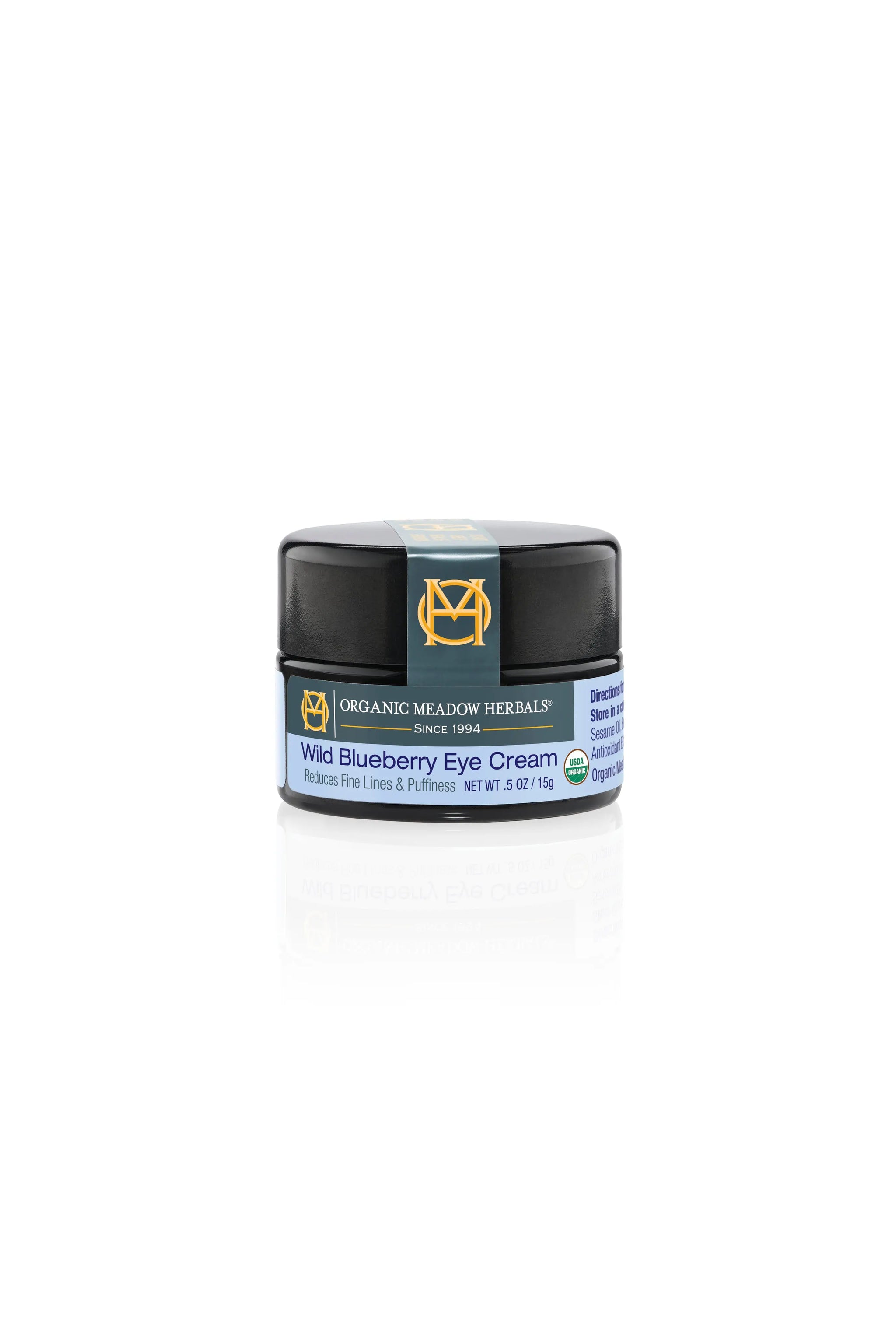 Wild Blueberry Eye Cream - Hydrating & Brightening for Fine Lines & Dark Circles Organic Meadow Herbals
