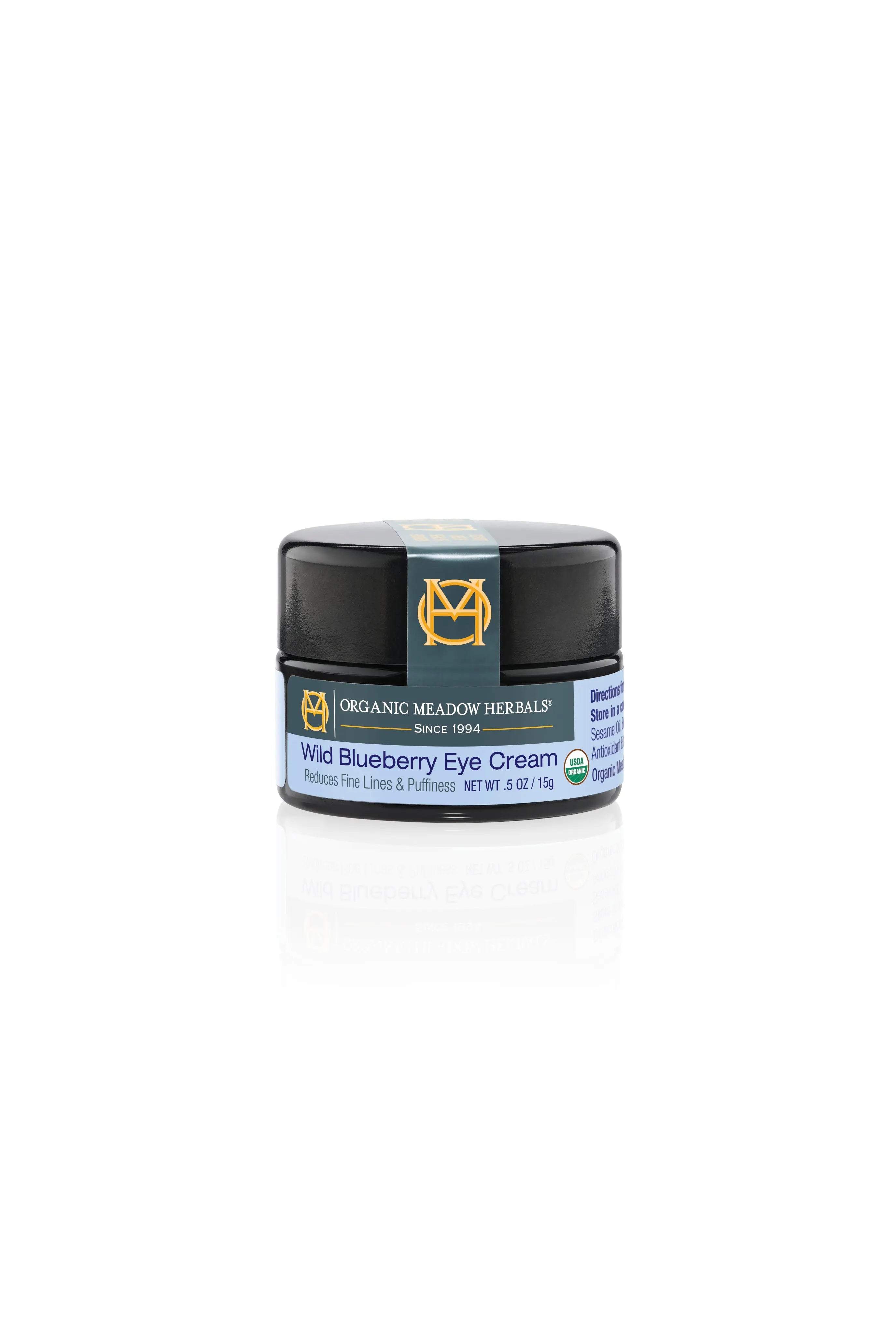 Wild Blueberry Eye Cream - Hydrating &amp; Brightening for Fine Lines &amp; Dark Circles Organic Meadow Herbals