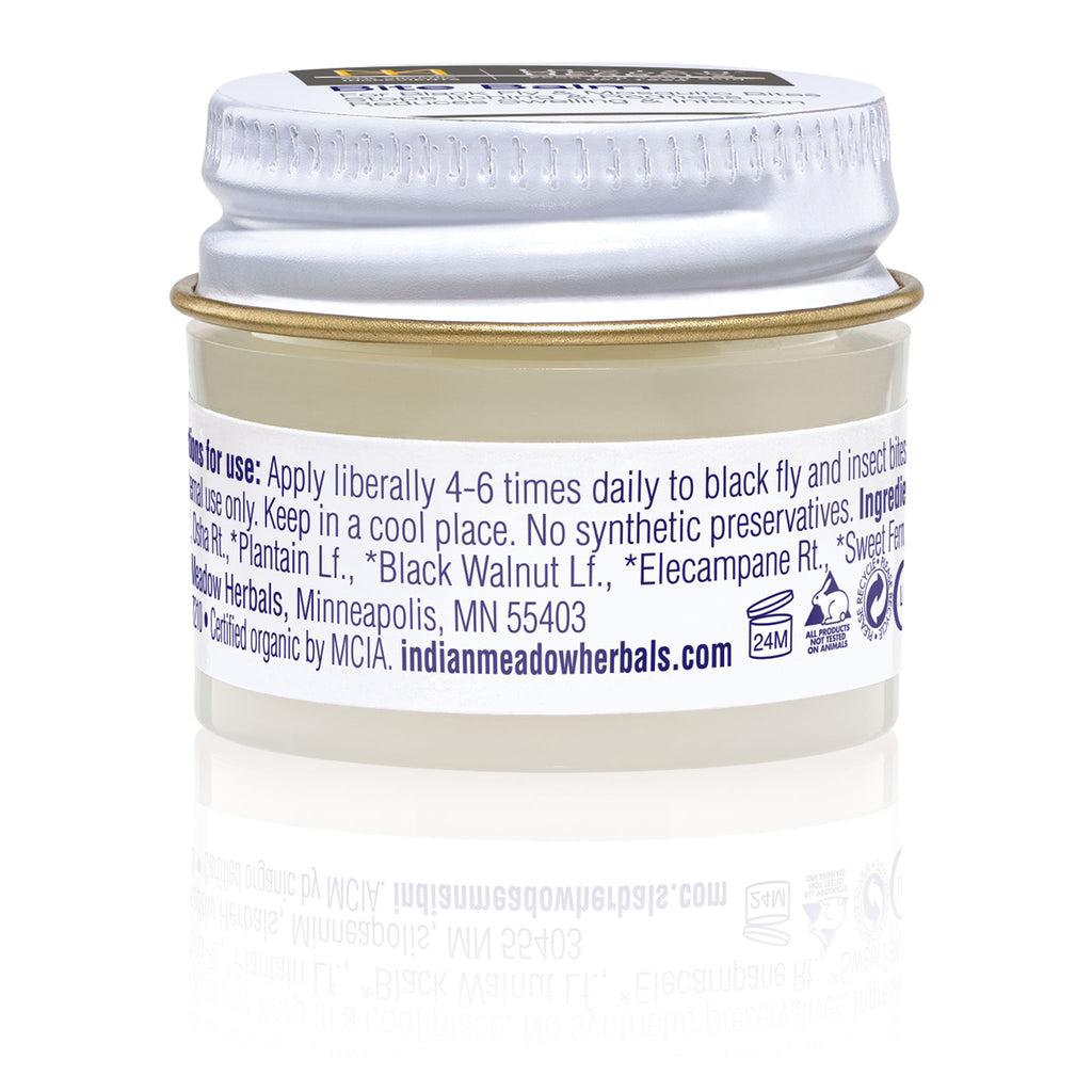Bite Balm back of jar label